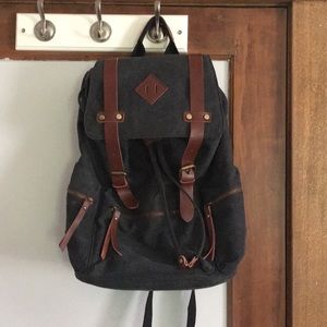 Vintage style gray backpack